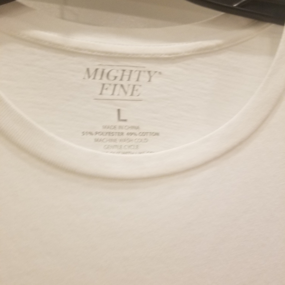 White Shirt with Message NWOT - Picture 2 of 3